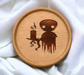 Spooky Ghost with Candle SVG - Halloween Design SVG